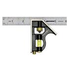 6 In  Pocket Combination Square With Stainless Steel Blade And Bubble Level