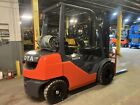 2016 Toyota 5000 Lb Solid Pneumatic Forklift With Side Shift And Triple Mast