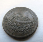 1837 Van Buren Metallic Current - 1841 Webster Credit Current Hard Times Token