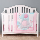 3 Pc Baby Crib Bedding Set Girls Baby Bedding Includes Comforter Fitted Sheet