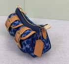 Coach Ashton Baguette Bag In Signature Canvas Denim   Brown Cy700 Outlet New