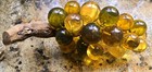 Wonderful L4  Amber yellow Mid Century Modern Lucite Grapes  1960s Vintage Kitch