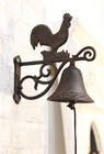 Ebros Gift Cast Iron Rustic Vintage Western Farmhouse Rooster Chicken Door Wa   