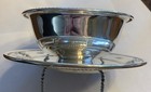 Rose Point By Wallace Sterling Silver Gravy Bowl With Attached Underplate