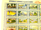 Original 1939 Sheet Of  new York World s Fair  Official Stamps  54 Stamps  Exc