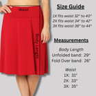 Plus Size Women s Fold Over A-line Flared Skirt  1x 2x 3x