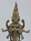 Vintage Bronze Hindu  Eleven-headed Eight-armed Bodhisattva Of Compassion  7   