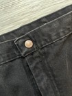 Vtg 1960s Rare Big Mac Black Denim Baggy Jeans Star   Wreath Brass Buttons 40x32