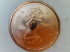 1985 Canadian Penny  Pointed 5   A Few Stains 