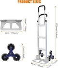 Aluminum Stair Climbing Hand Truck 650 Lbs  Convertible Dolly With Dual Handles