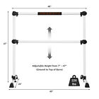 Freestanding Ballet Barre Adjustable Double Stretching Dance Bar Silver