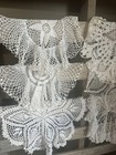 Lot Of 6 Vintage Xl White Doilies Handmade Large