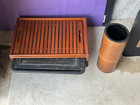 Vintage Chinese-style Bamboo Gongfu Tea Tray   Brush Pot Holder Set