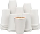 Coffee Cups 300 Pack Paper Cups  Hot Beverage Drinking Cups  White 12 Oz 300 0