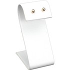 4 White Faux Leather Earring Display Stands 3 25 