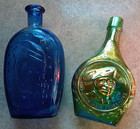 Vtg Decanter John Paul Jones Wheaton Iridescent Green Eagle Blue Deadly Embrace