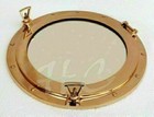 Vintage Solid Brass Porthole 15  Maritime Nautical Ship Boat Window Wall Mirror