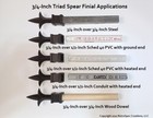 50 Each  3 4-inch  Black Plastic Iron Fence Finial Tops 1-50-34 Triad Spear