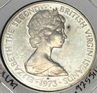 British Virgin Islands 1973fm p   1  0 925 Silver  Km6a  Free Usa Shipping 