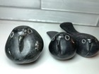 Inuit Art Hand Carved Bird Stones 3pc