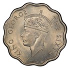British Mauritius  1952 George Vi 10 Cents  Pcgs Ms 64  250 000 Mintage 