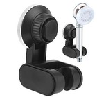 Shower Head Holder  Suction Cup Handheld Shower Head Bracket Adjustable Black