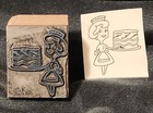 Vintage Printing Letterpress Printer Type Block Small Mid-century Waitress Cake