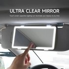 Car Sun Visor Led Vanity Mirror For Cars Dimmable 3 Modes Rechargeable
