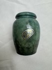 Vintage Enesco Italy Hand Carved Green Onyx Mini Vase 2 25    Marble Stone Decor