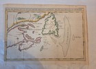 Keyser 1715 Hand Colored French Map Newfoundland Maritimes Gulf Saint Lawrence