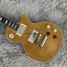 Vintage Amber Standard Greeny Lp Electric Guitar Kirk Hammett Flamed Top Aged