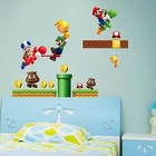 Super Mario Bros Retro Scene Wall Stickers Decal Kids Decor Art Mural