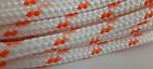 5 16 X 100 Ft  Double Braid-yacht Braid Polyester Rope Hank  White orange