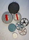 Vintage Film Reel Metal Canisters Mixed Lot Of 5 -kodak  Wood Camera Ent 