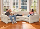 Inflatable Corner Sofa L-shaped Couch W  880 Lb  Weight Capacity 2-in-1 Valve