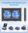 Laptop Cooling Pad Stand  Laptop Cooler With 2 Silent Fans For 10-15 6 Inch L   