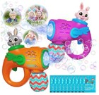 Bubble Gun Machine For Toddlers 2 Pack Easter Bunny Gifts For Kids Maker Blower