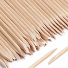 100 Pcs Nail Art Orange Wood Stick Cuticle Pusher Remover Pedicure Manicure Tool