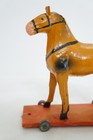 Antique German   Paper Mache Wood Horse Pull Toy