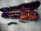 Used 1 4 Violin With Hard Case   Bow Made In Korea Year 1995