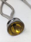 Vintage Binaural Stethoscope Flexible Spiral Metal Tubing Amber Diaphragm Prop