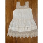 Antique 1900s Girls Slip With Handmade Crochet Lace