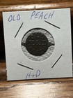 H   D Old Peach Embossed Vintage Tin Tobacco Tag