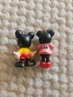 1966 Mickey   Minnie Mouse Vintage 1 Inch Rubber Toy Figures