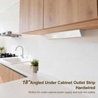 18  Angled Under Cabinet Outlet Strip Hardwired  2 X 15 Amp   2-year Warranty