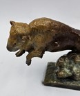 Little Bison Bronze Miniature Sculpture Original Vintage 
