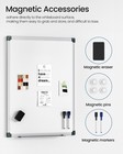 Vusign 24  X 18  Magnetic Whiteboard Kit Dry Erase Board Silver Aluminum Frame