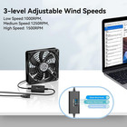 120mm Usb Fan With 3 Speed 5v Portable Case Cooler 1500 Rpm For Gaming Pc Tablet