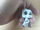 Littlest Pet Shop Authentic   577 White Brown Great Dane Brown Blue Clover Eyes