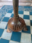 Vintage Set Of 2 Fluted Candlestick Holders Bronze Scalloped Pedestal Base